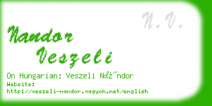 nandor veszeli business card